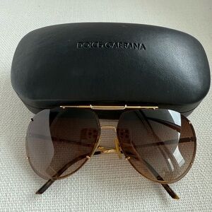 Dolce & Gabbana Brown Aviator Sunglasses DG 2075 034/13 63x13 135
